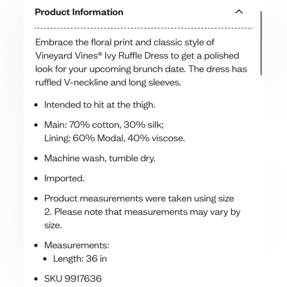 Vineyard Vines Ivy League Ruffle Dress 6 Floral Silk Cotton - Picture 13 of 14